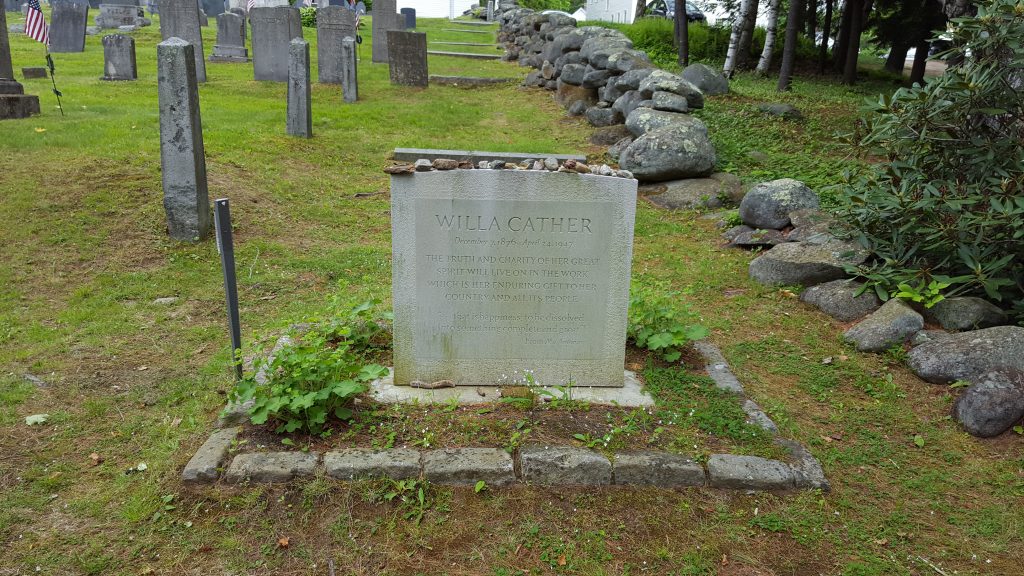 Monadnock-031-2018-06-07 Willa Cather Grave at Meeting House Cemetery